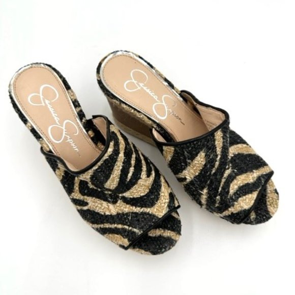 Jessica Simpson Slip-On Espadrille Wedge Sandals - Picture 1 of 5